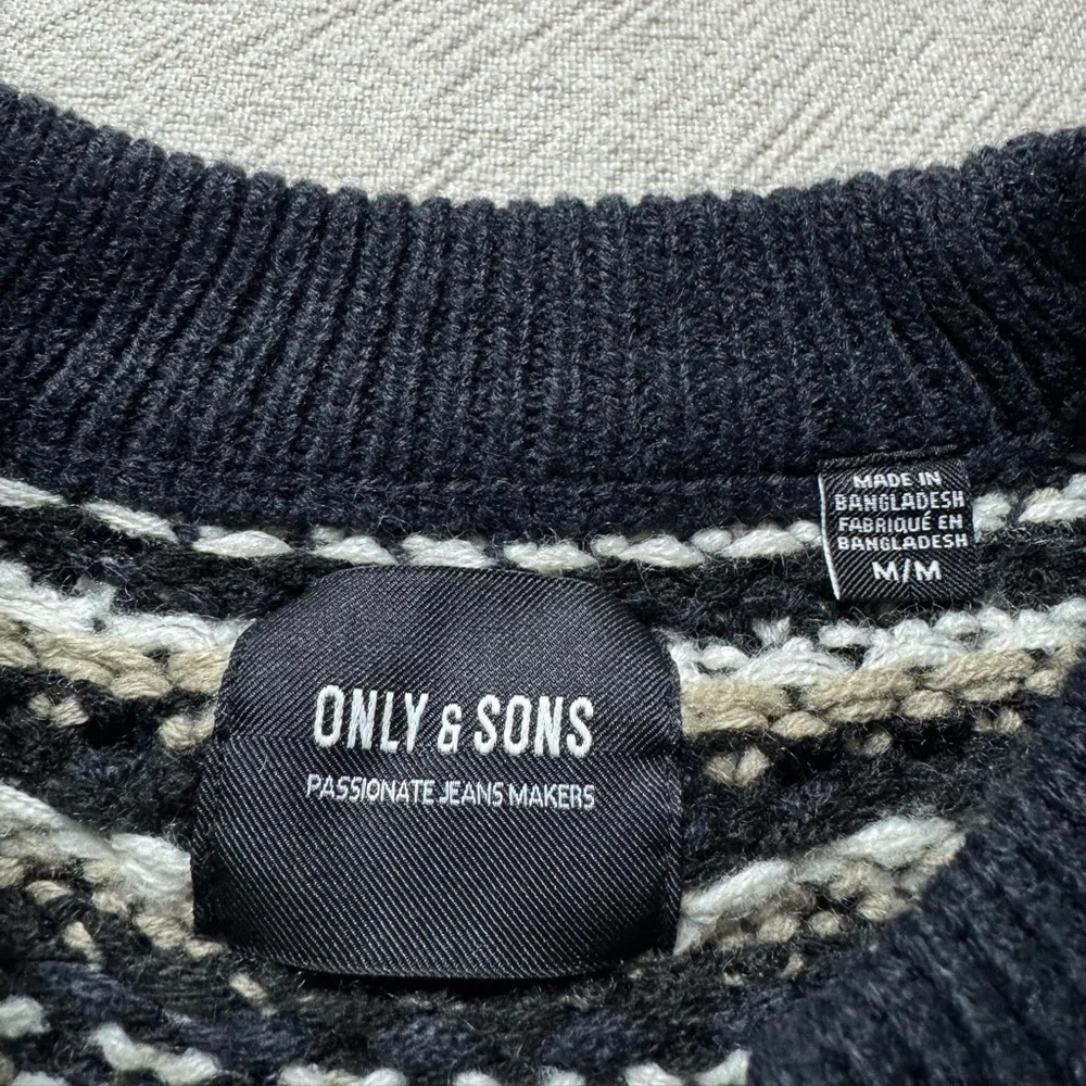 Only & Sons Men’s Onsmusa Birdseye Heritage Fishermen Crewneck Sweater M